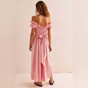 ⭐️SOLD⭐️ Free People Pink Something Special Midi Dress 🌱100% Cotton🌱 NWT🔖